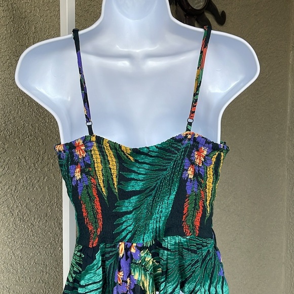 No.096 Partons of Peace Tropical Print Crop Top Tank - Picture 4 of 7